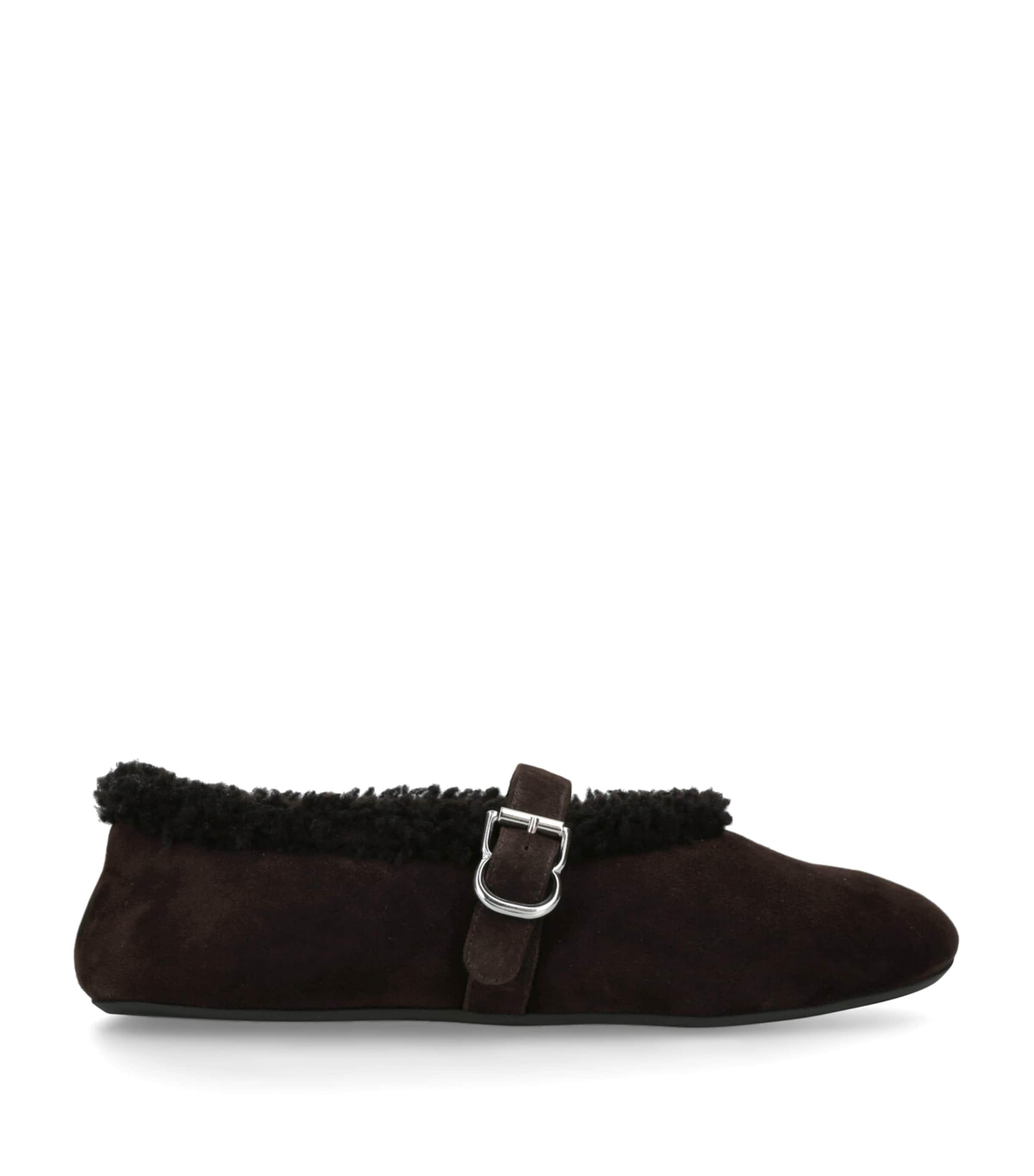 Alaïa Shearling Ballet Flats by ALAIA