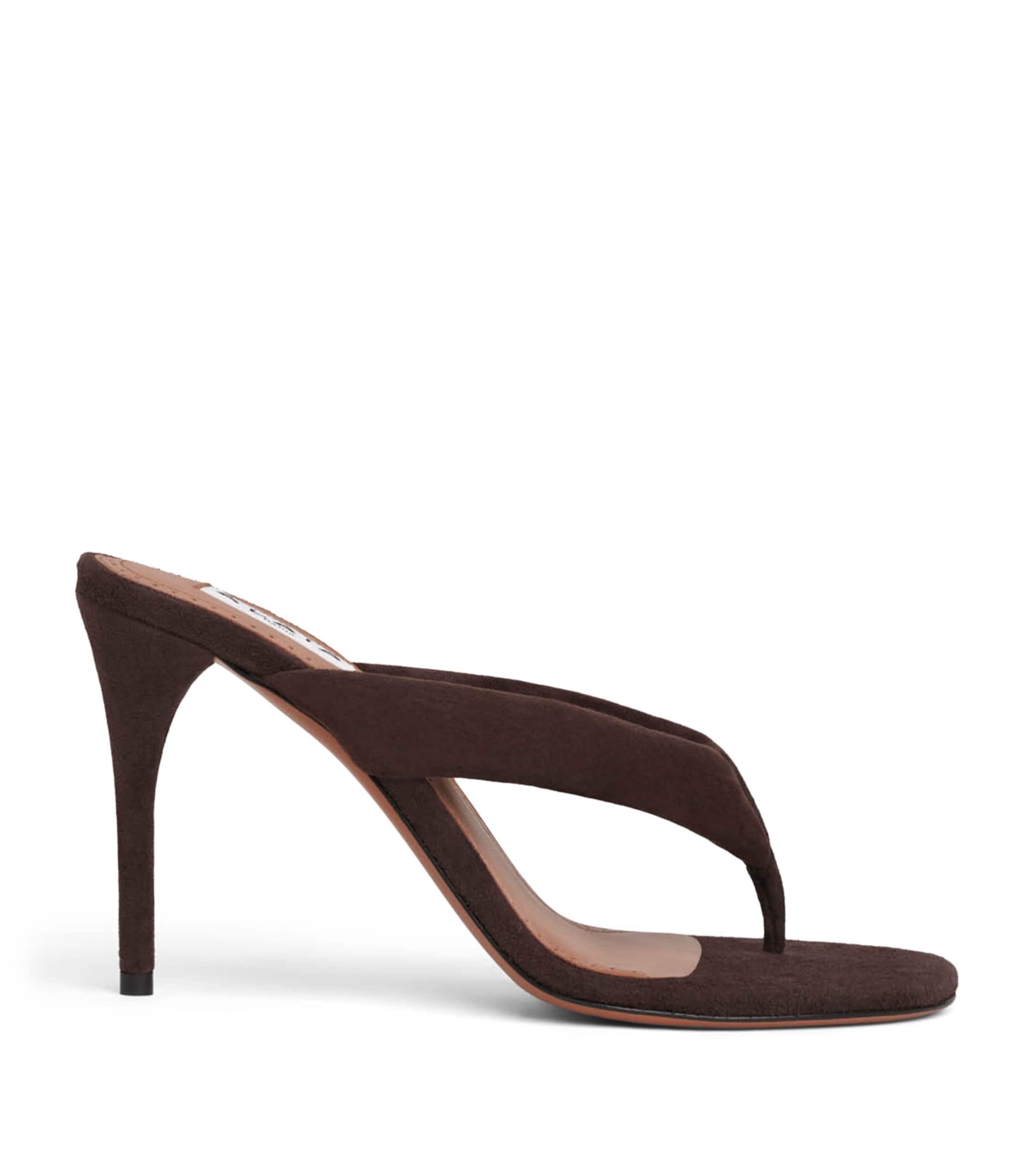 Alaïa Suede Thong Mules 90 by ALAIA