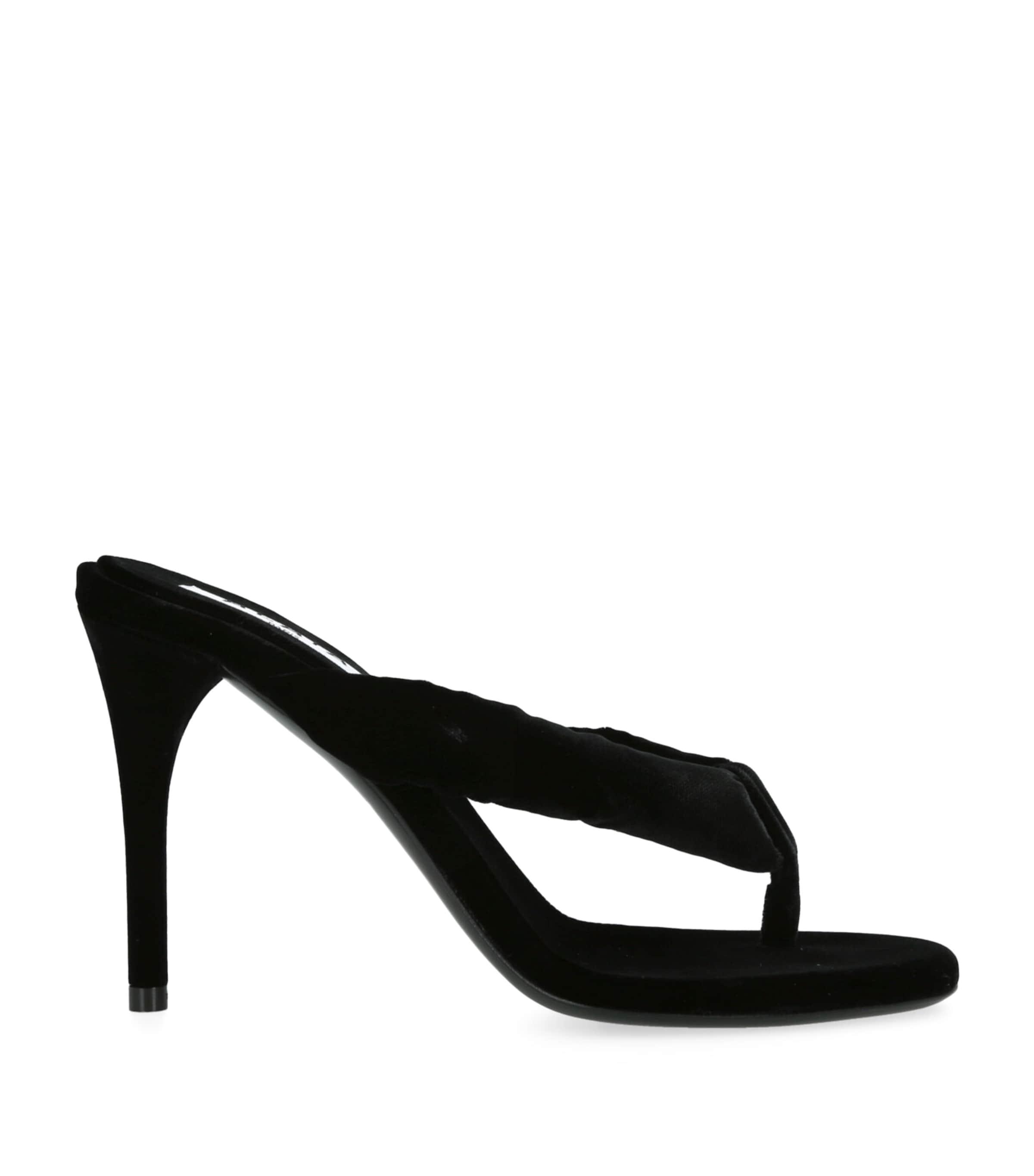 Alaïa Velvet Thong Sandals 90 by ALAIA