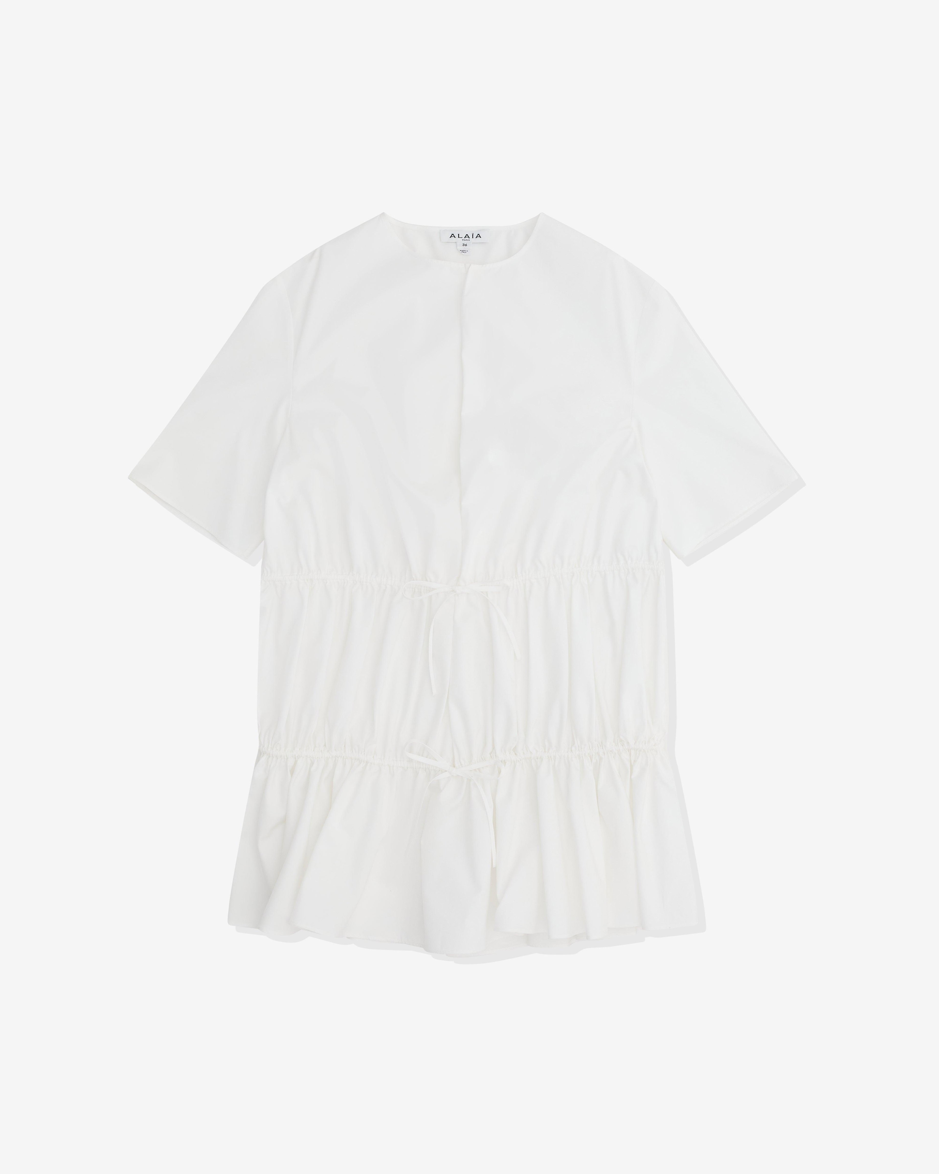 Alaïa - Women’s Cotton Poplin Dress - (White) by ALAIA