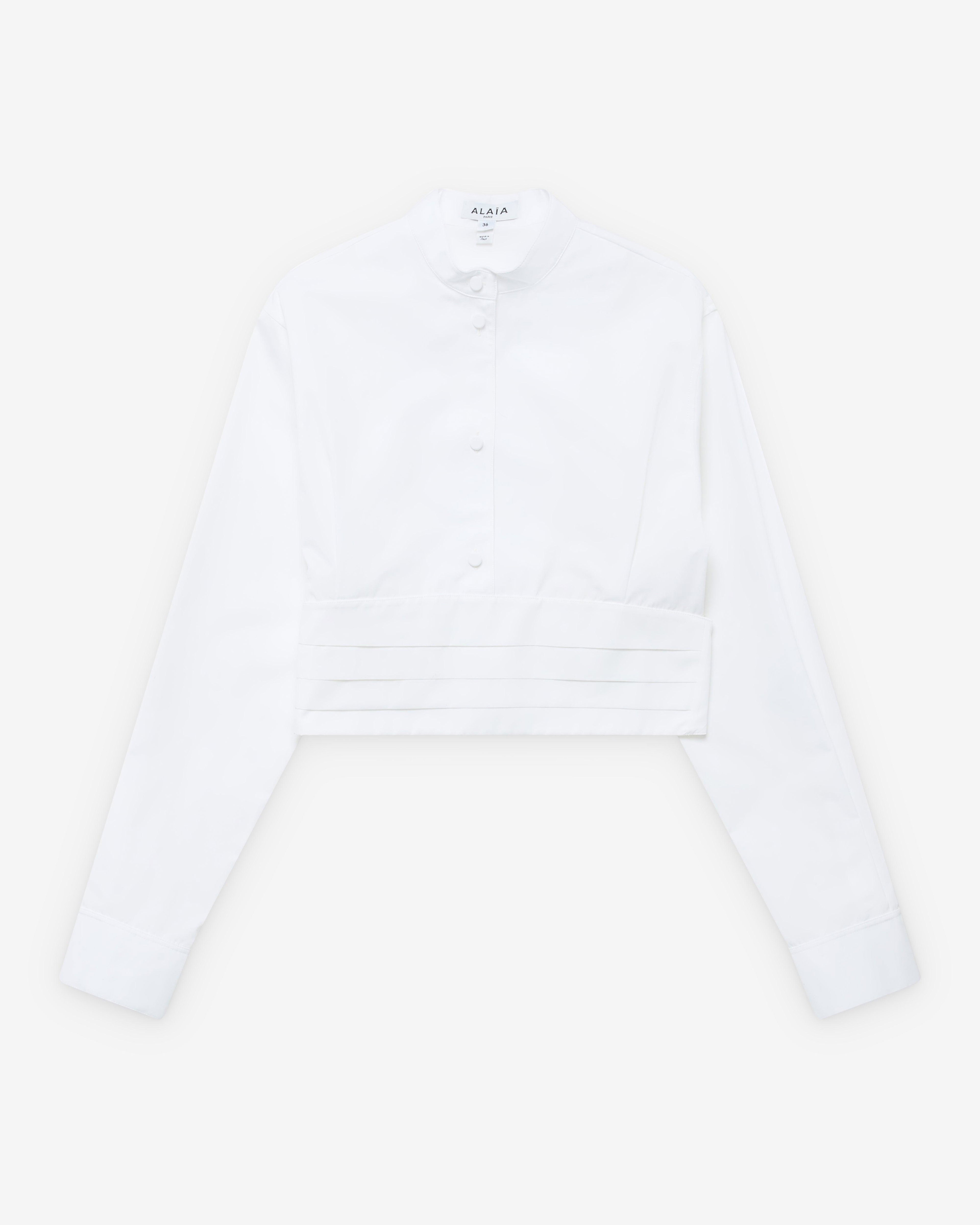 Alaïa - Women's Cropped Shirt - (White) by ALAIA