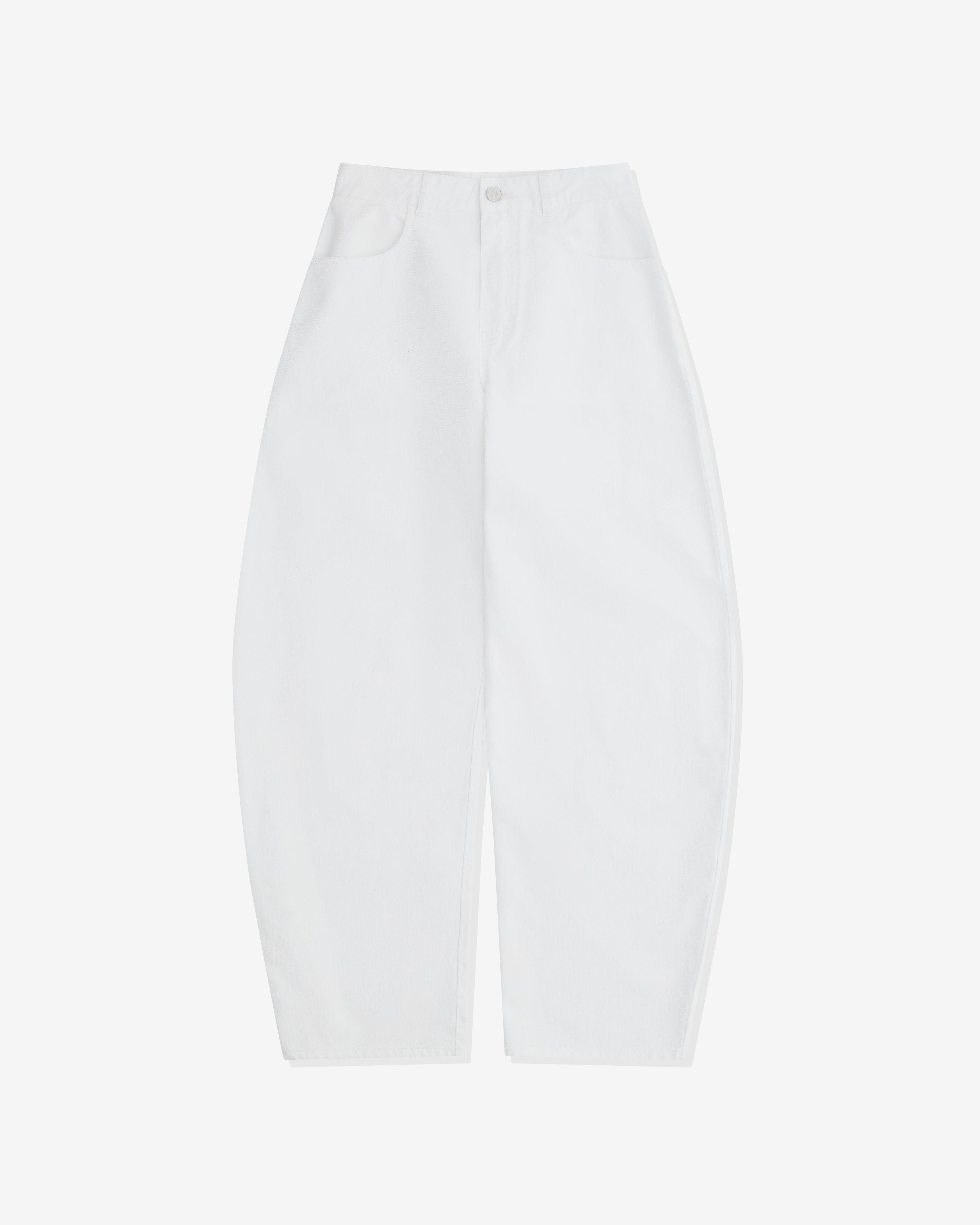 Alaïa - Women’s Low Waist Round Jeans - (White) by ALAIA