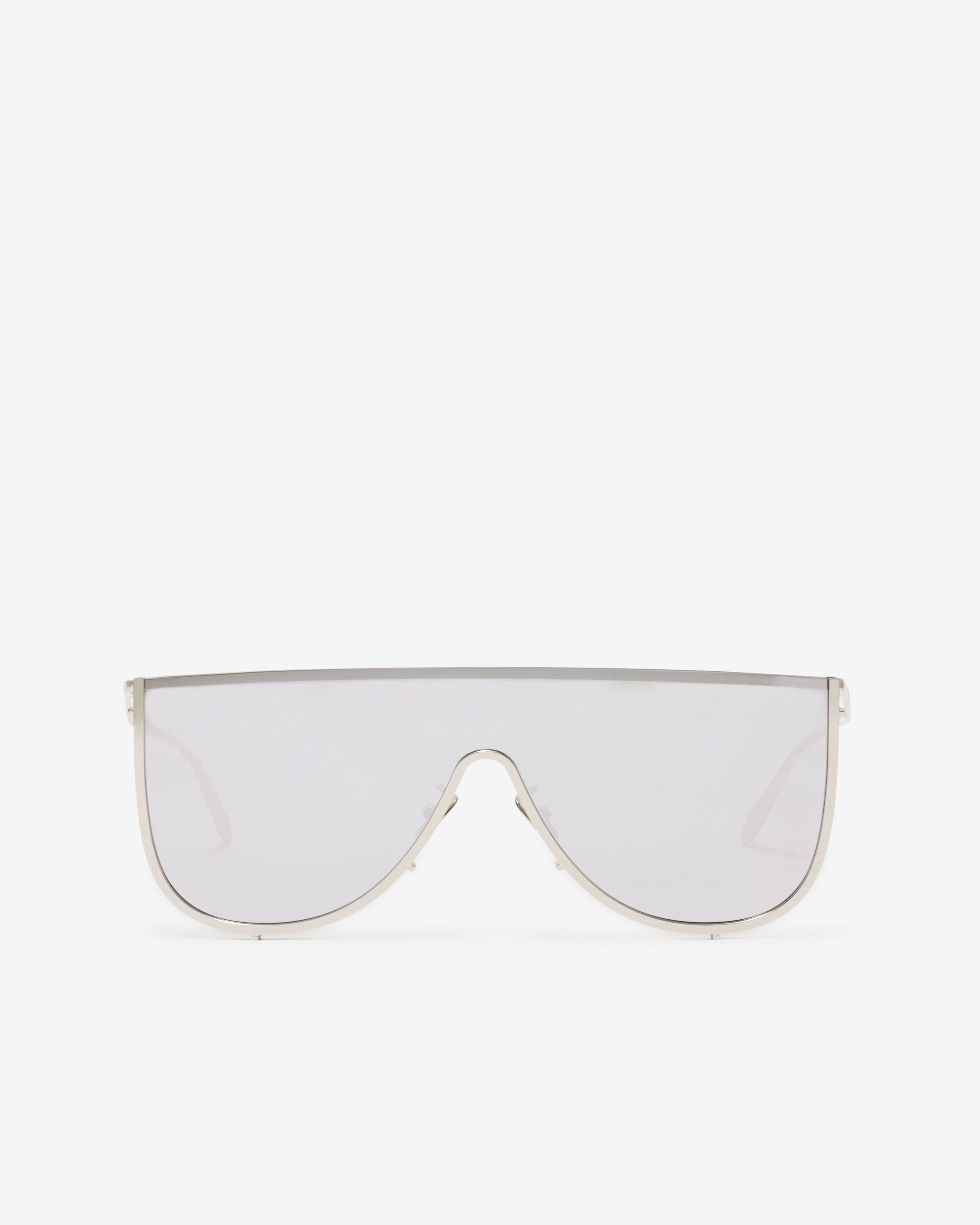 Alaïa - Women's Mask Sunglasses In Metal - (Grey) by ALAIA