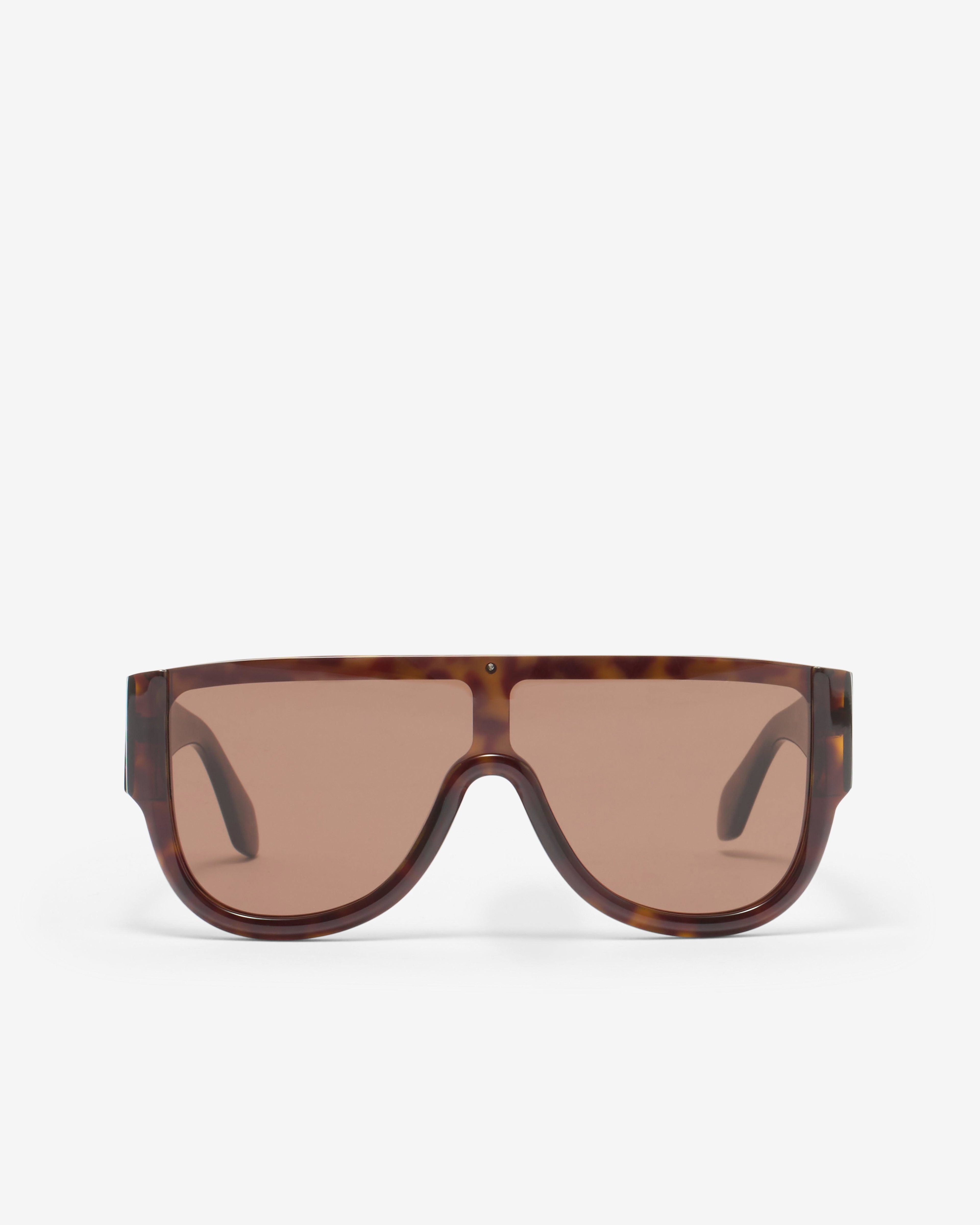 Alaïa - Women's Mask Sunglasses - (Tortoise) by ALAIA