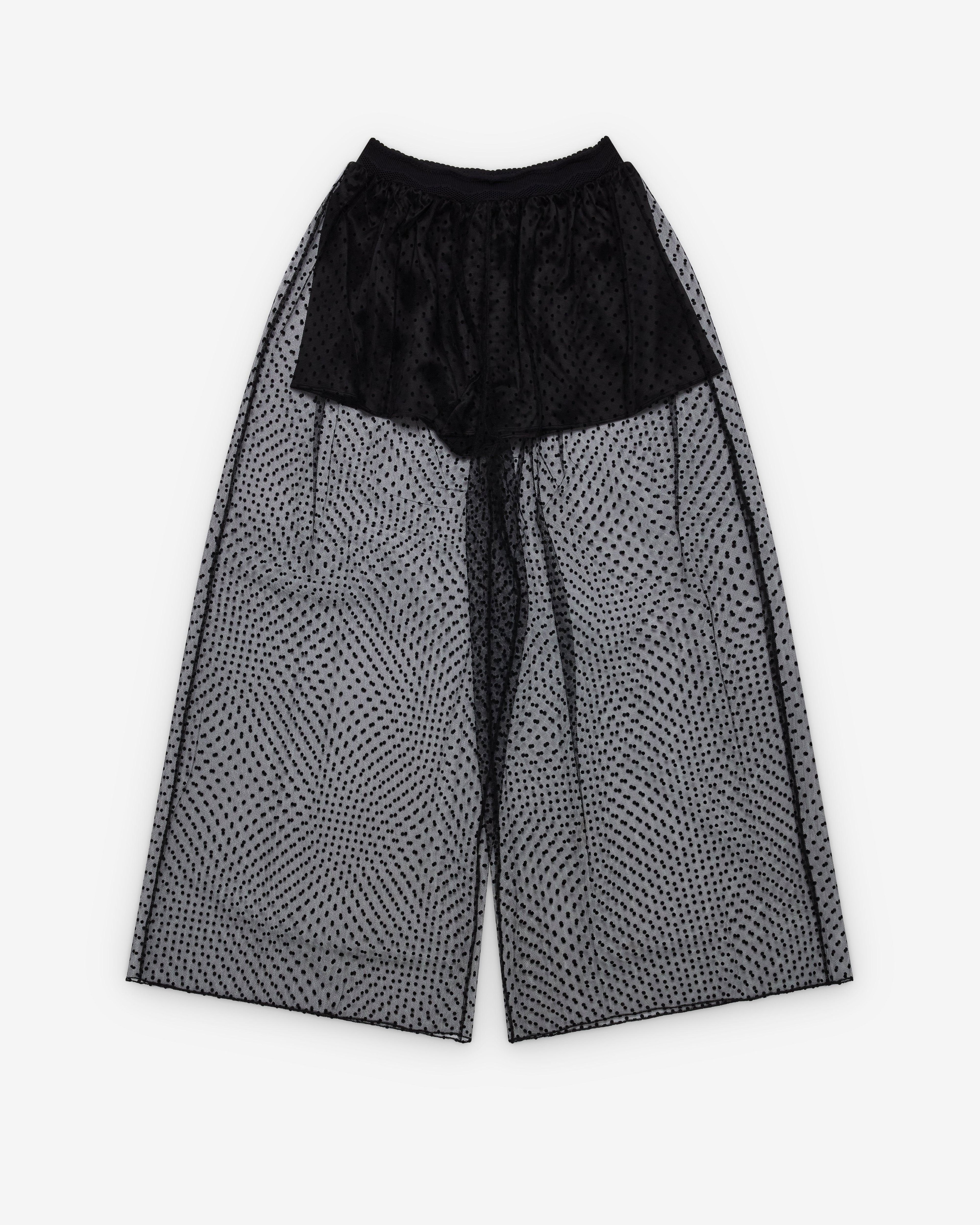 Alaïa - Women's Wide Leg Mesh Pants - (Noir) by ALAIA