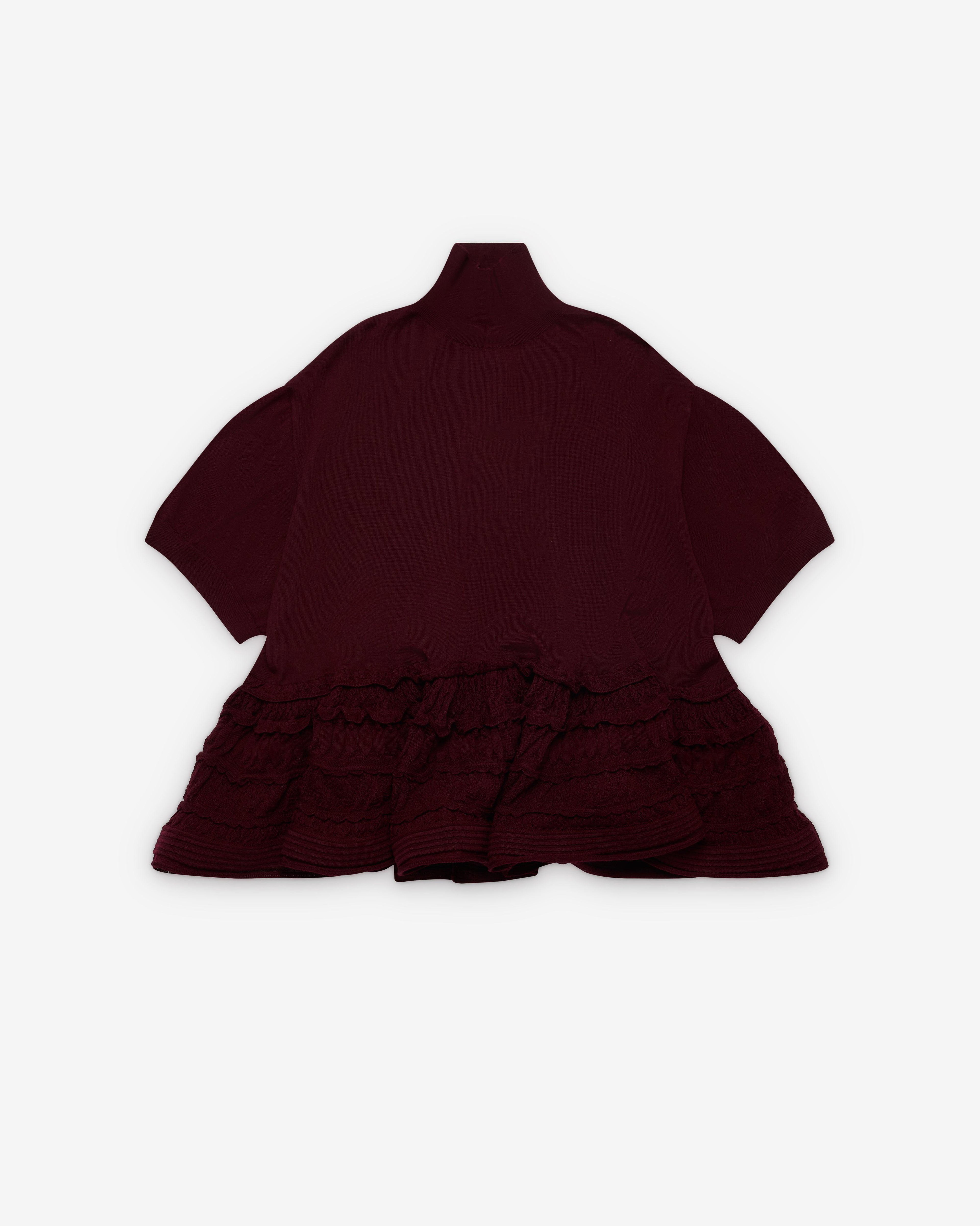 Alaïa - Women's Wool Crinoline Top - (Burgundy) by ALAIA