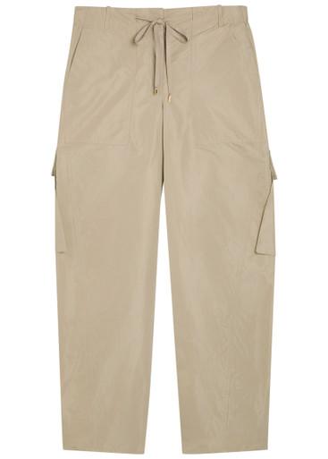 Barrel-leg taffeta cargo trousers by ALAIA