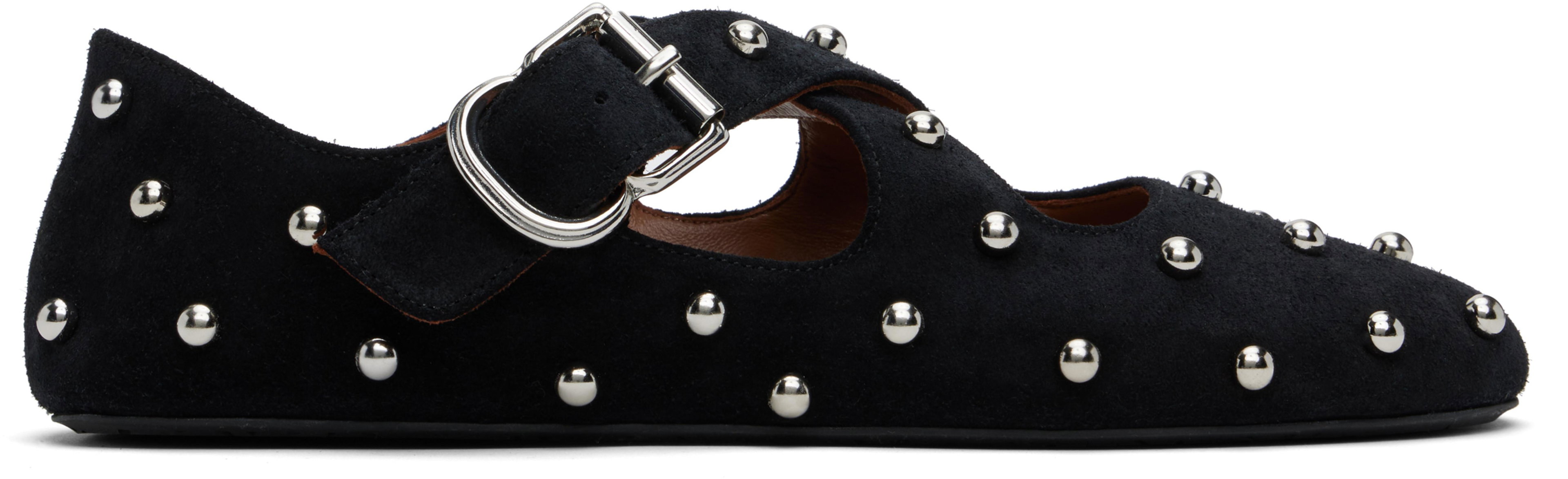 Black Criss Cross Ballerina Flats by ALAIA