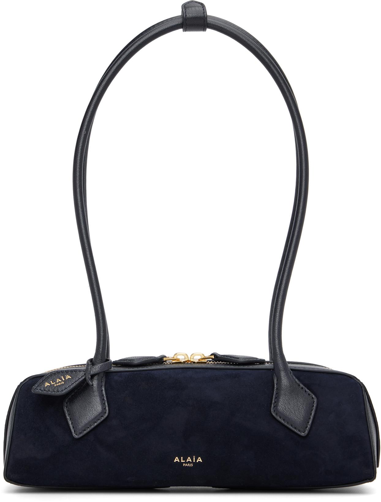 Black 'Le Teckel' Small Bi-Material Bag by ALAIA