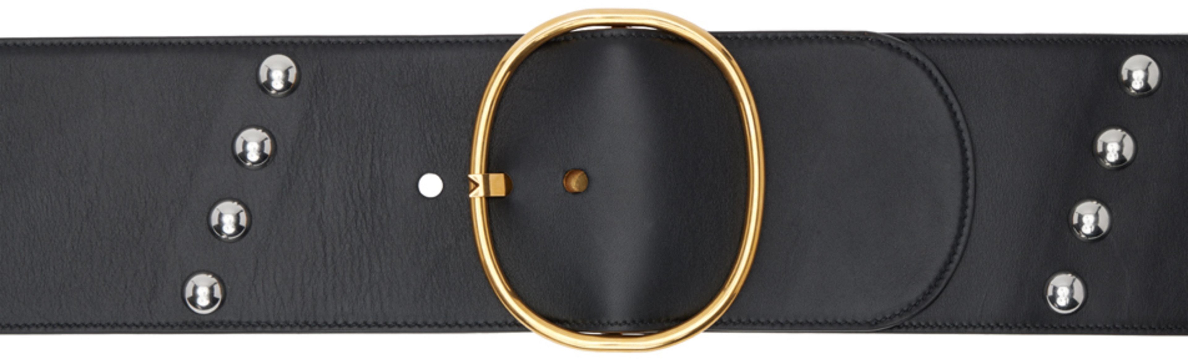 Black Ovale Studded Belt by ALAIA