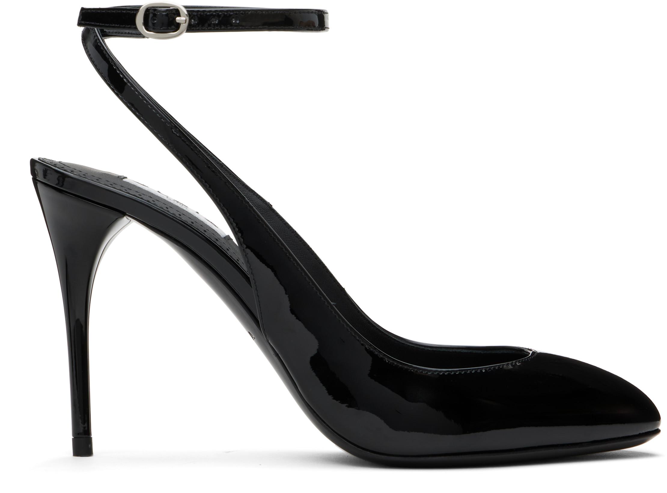 Black Patent Calfskin Slingback 90 Heels by ALAIA