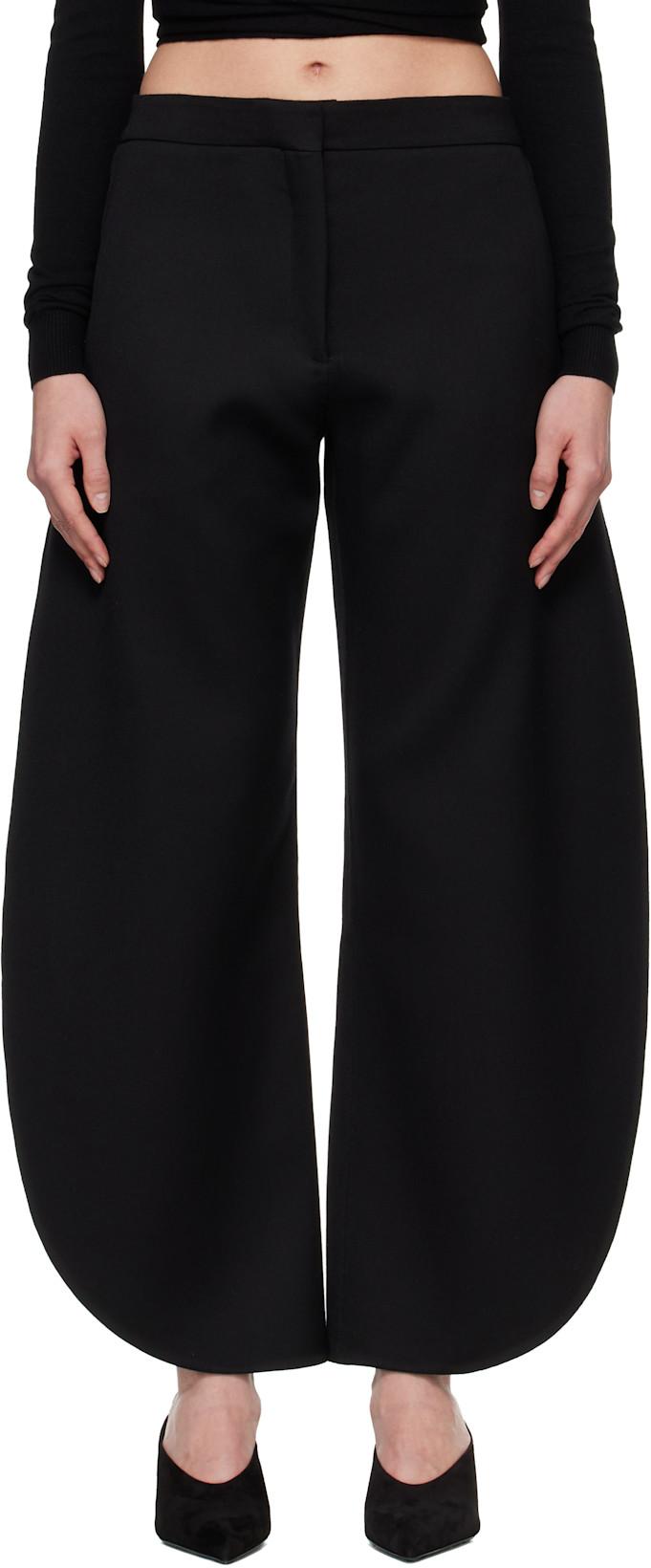 Black Petal Wool Trousers by ALAIA