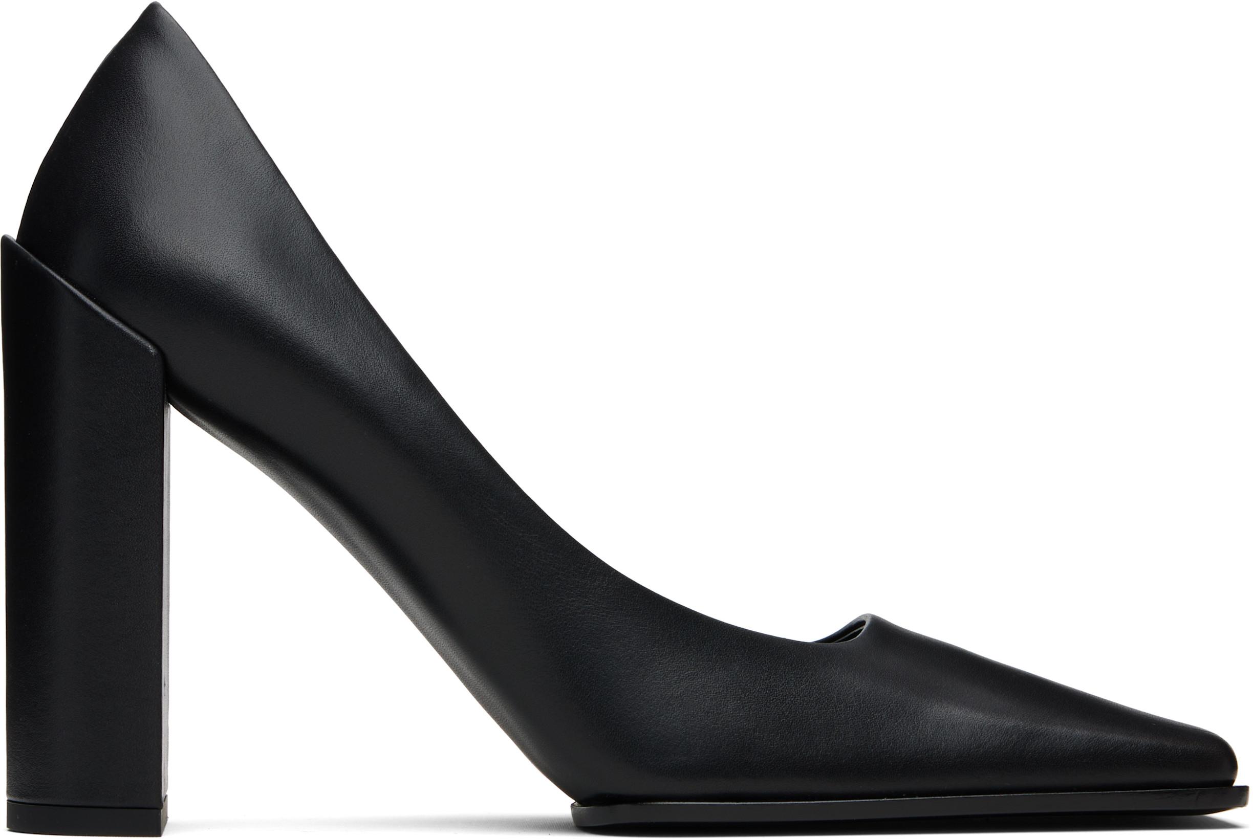 Black Shiny Calf 90 Heels by ALAIA
