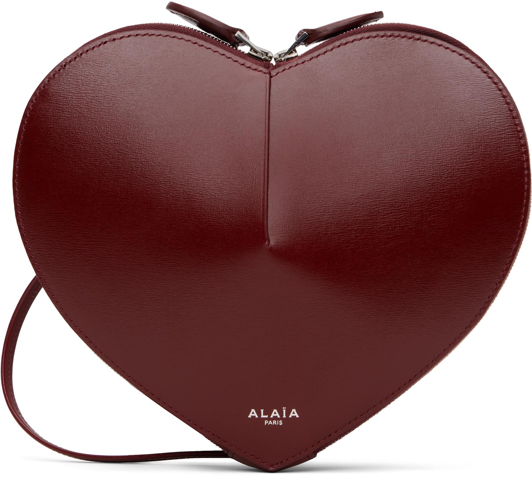 Burgundy 'Le Cœur' Bag by ALAIA