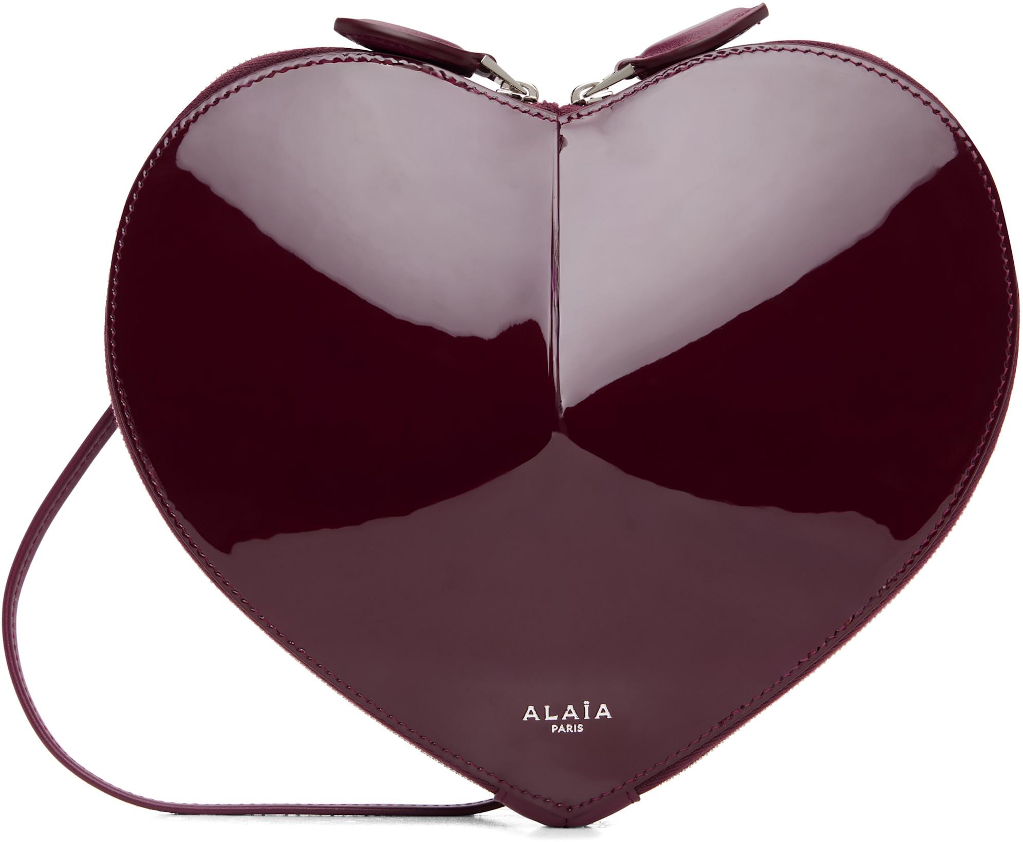 Burgundy 'Le Coeur' Bag by ALAIA