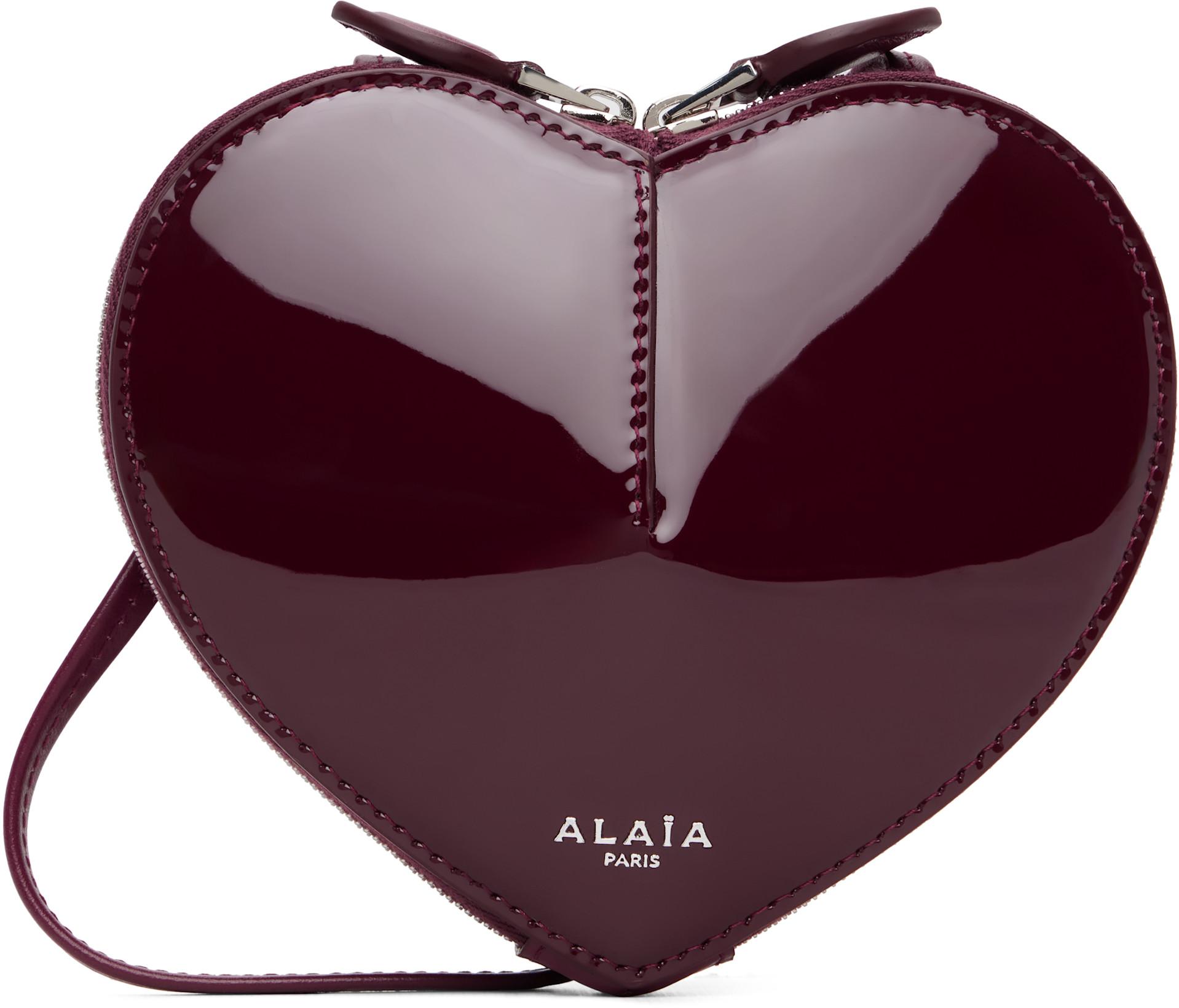 Burgundy 'Le Coeur' Small Bag by ALAIA