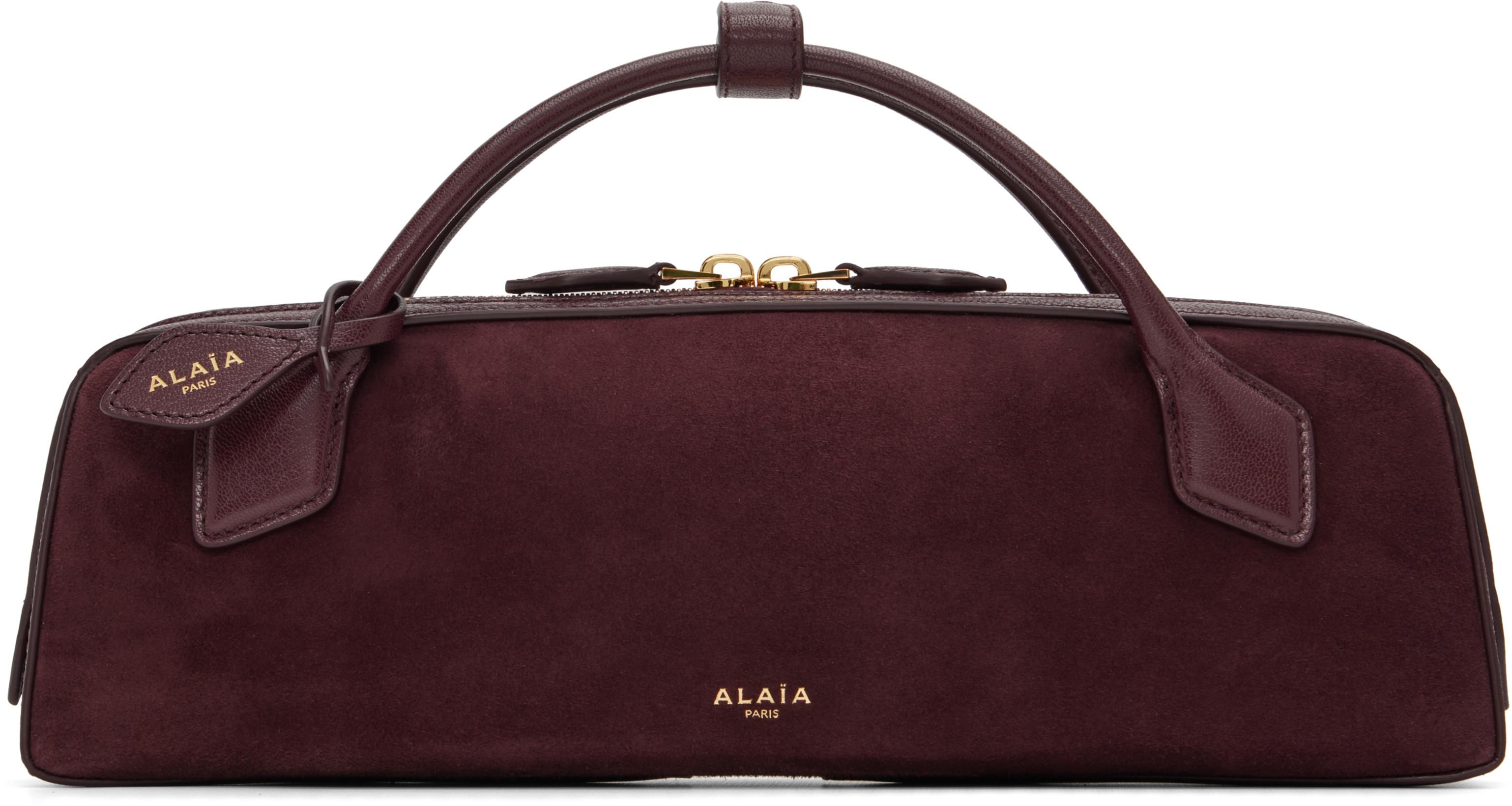 Burgundy 'Le Teckel' Clutch Bag by ALAIA