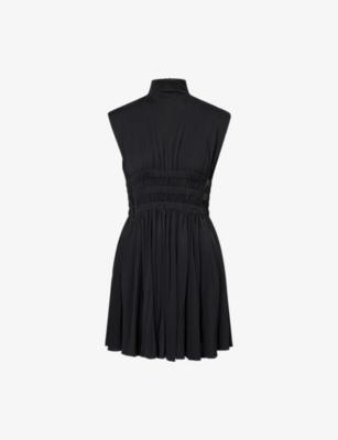 Cinched-Waist Backless Stretch-Woven Mini Dress by ALAIA