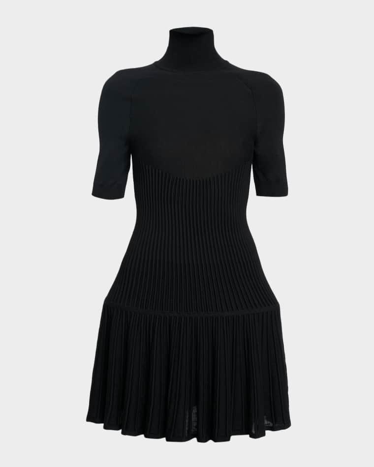 Crinoline Ribbed Wool-Blend Dress by ALAIA