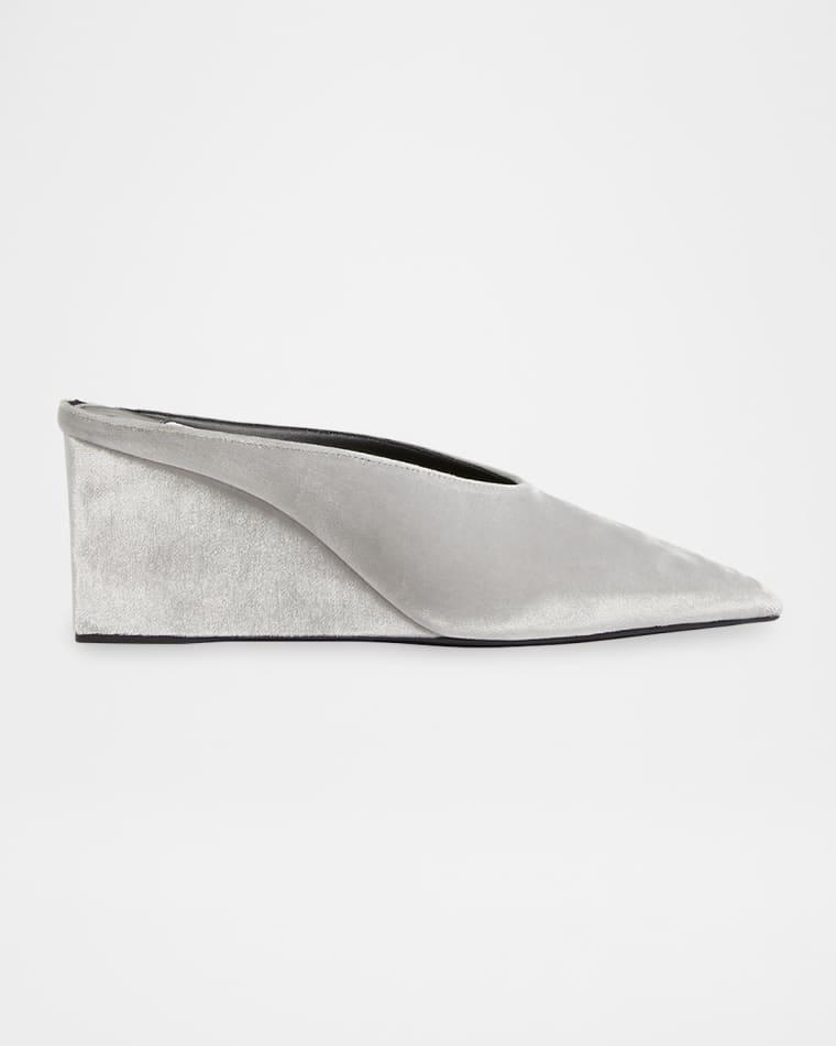 Cube Velvet Wedge Mules by ALAIA