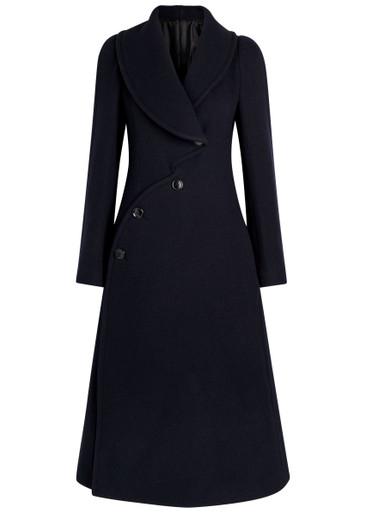 Curved wool coat by ALAIA