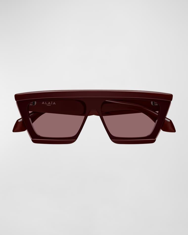 D-Frame 70mm Acetate Mask Sunglasses by ALAIA