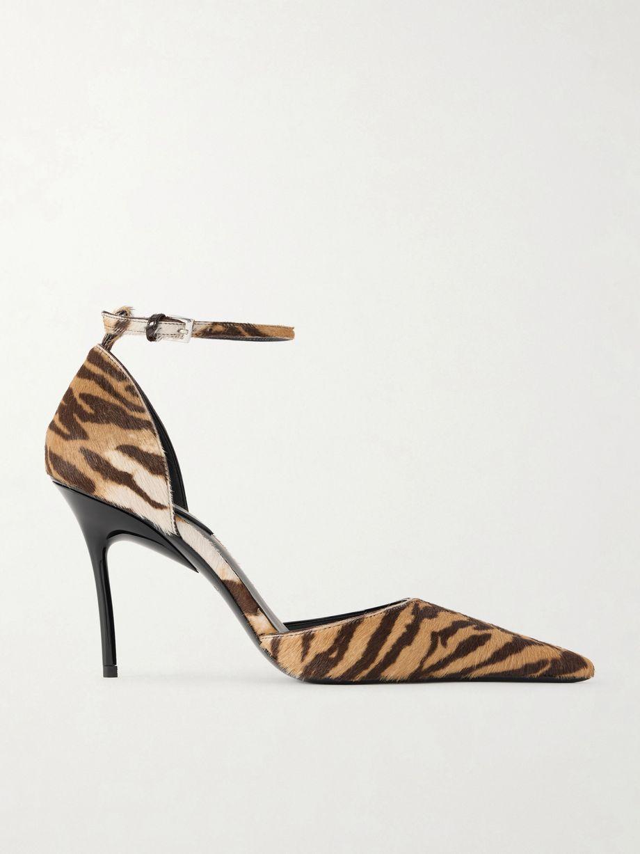 D'Orsay 110 tiger-print calf hair pumps by ALAIA