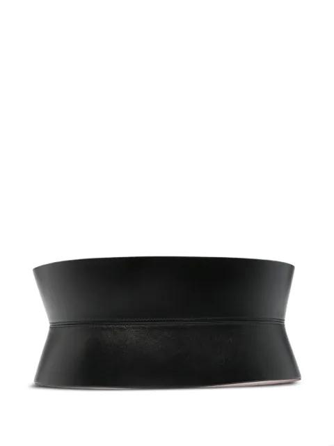 Double Bustier leather belt by ALAIA