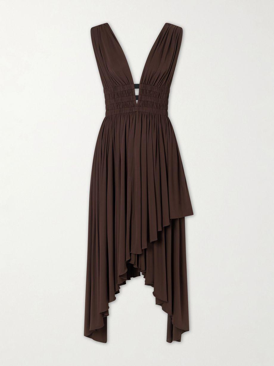 Draped jersey midi dress by ALAIA