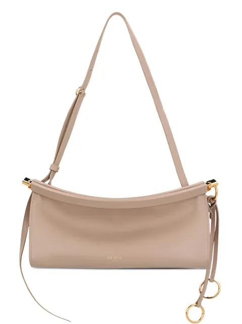 East West curved-flap shoulder bag by ALAIA