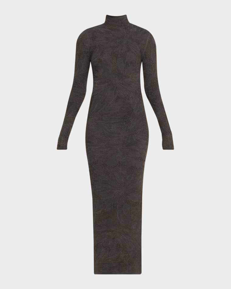 Floral Lace Maxi Dress by ALAIA