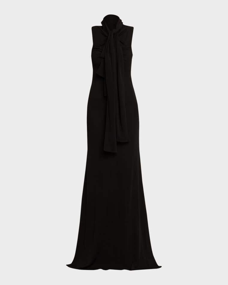Fluid Jersey Bow Dress by ALAIA