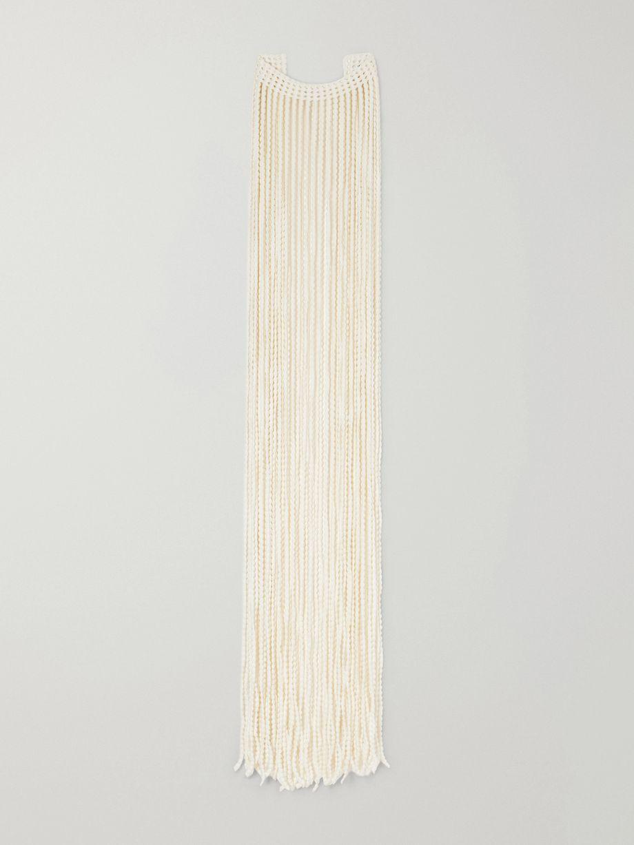 Fringed crocheted scarf by ALAIA