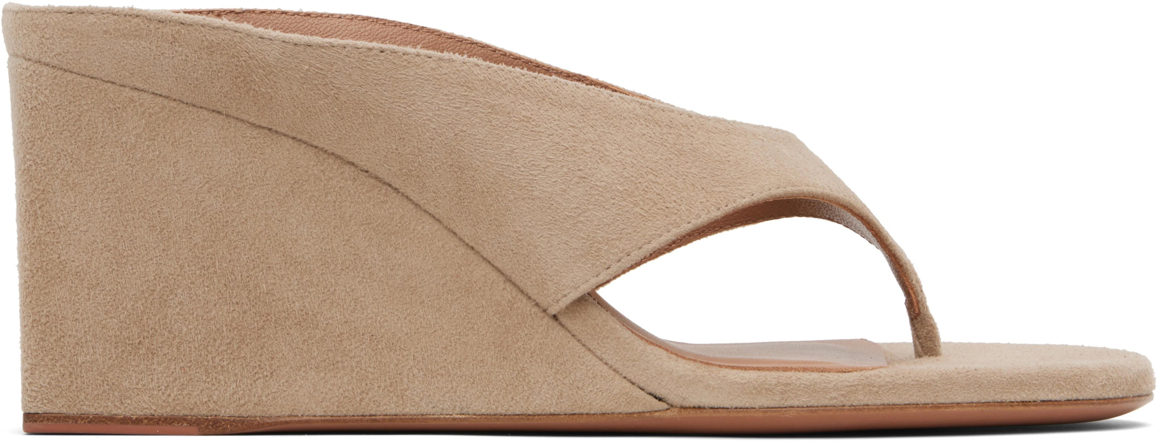 Gray Cube Thong Mules by ALAIA