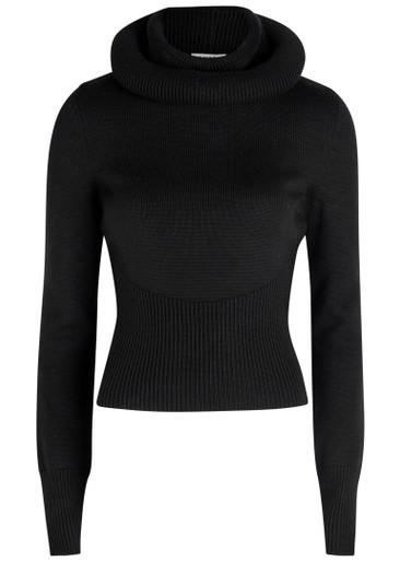Hooded wool-knit jumper by ALAIA