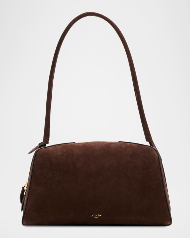 Le Bouledogue Bowling Shoulder Bag in Nubuck Leather by ALAIA