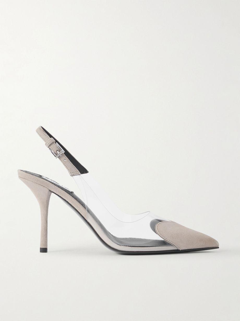 Le Cœur 90 suede and PVC slingback pumps by ALAIA