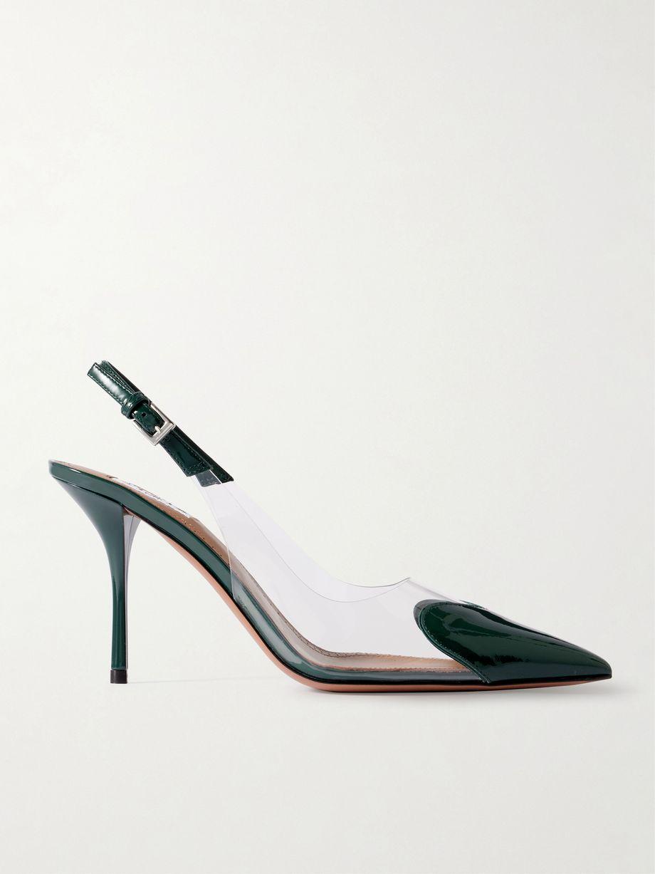 Le Cœur patent-leather and PVC slingback pumps by ALAIA