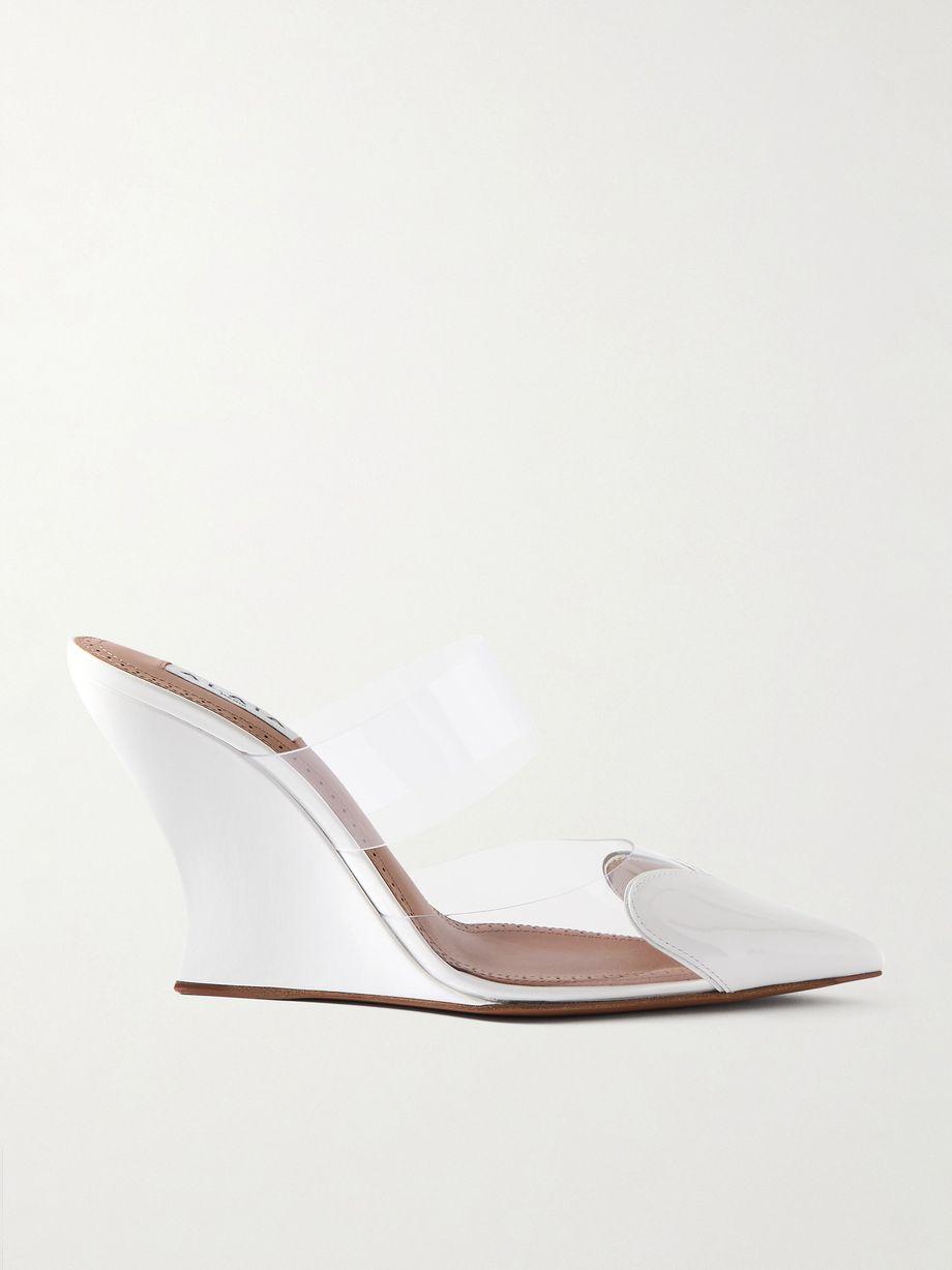 Le Cœur patent-leather and PVC wedge mules by ALAIA