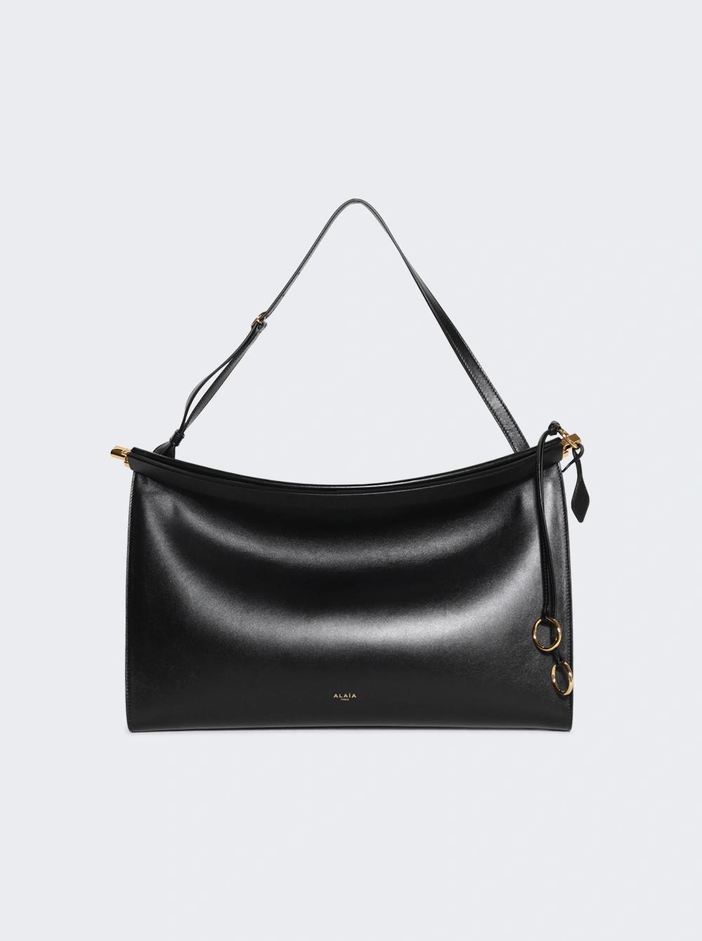 Le Click East West Large Bag In Leather Black  | The Webster by ALAIA