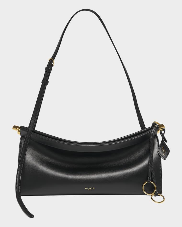 Le Click Medium Shoulder Bag in Glossy Leather by ALAIA