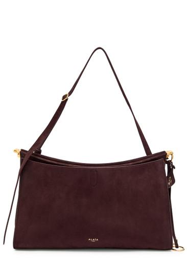 Le Click Pocket 35 nubuck shoulder bag by ALAIA
