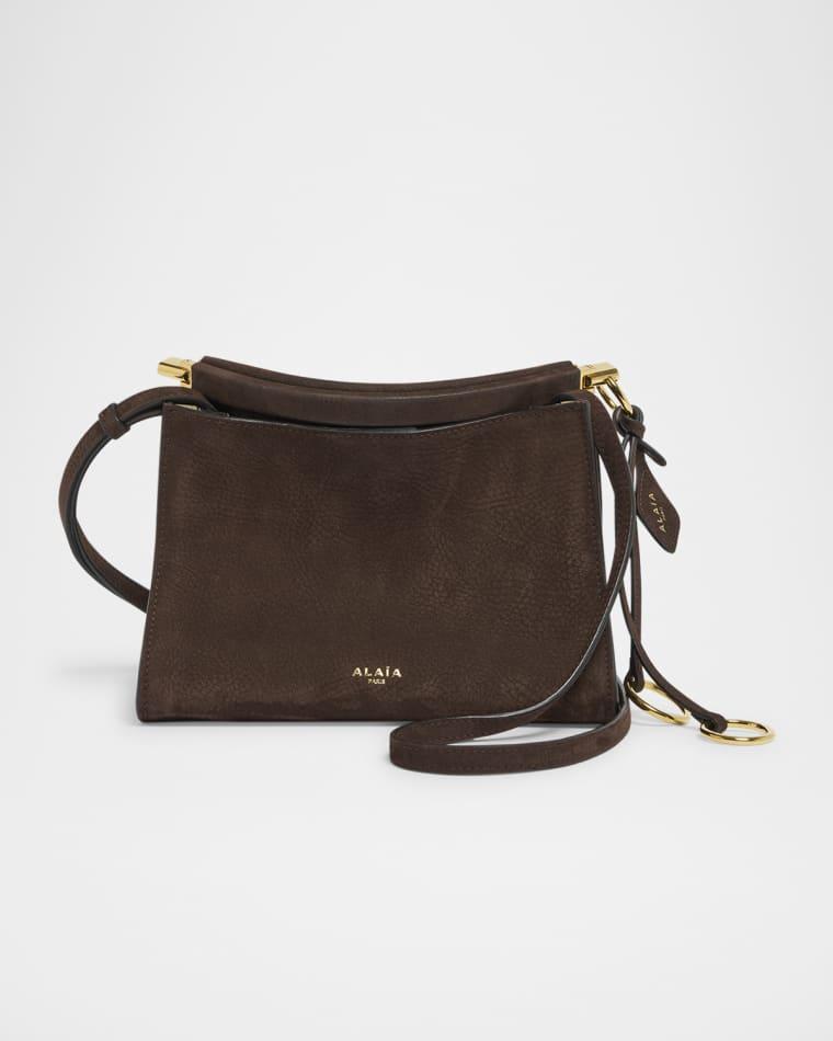 Le Click Small Shoulder Bag in Nubuck Leather by ALAIA