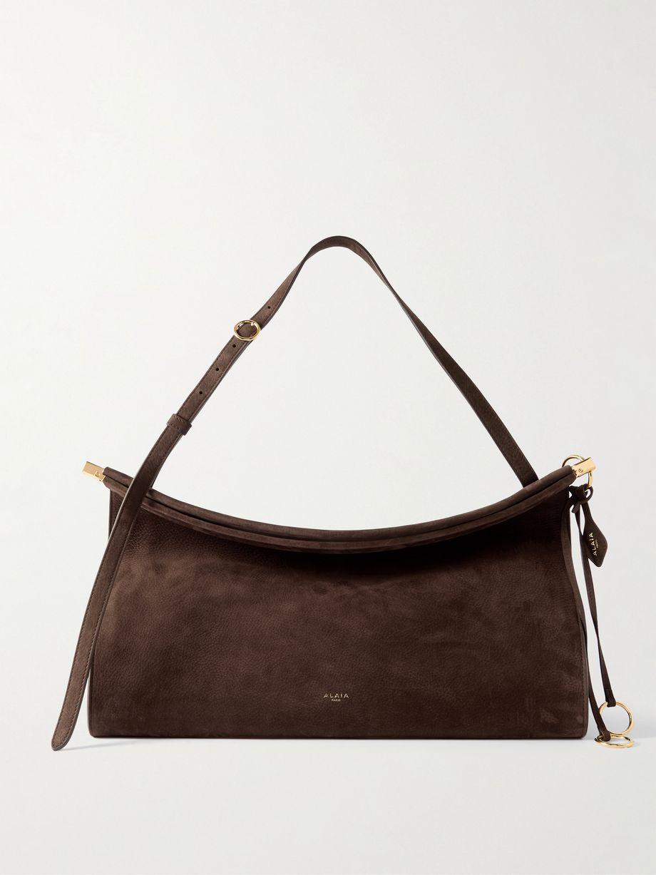 Le Click large nubuck shoulder bag by ALAIA