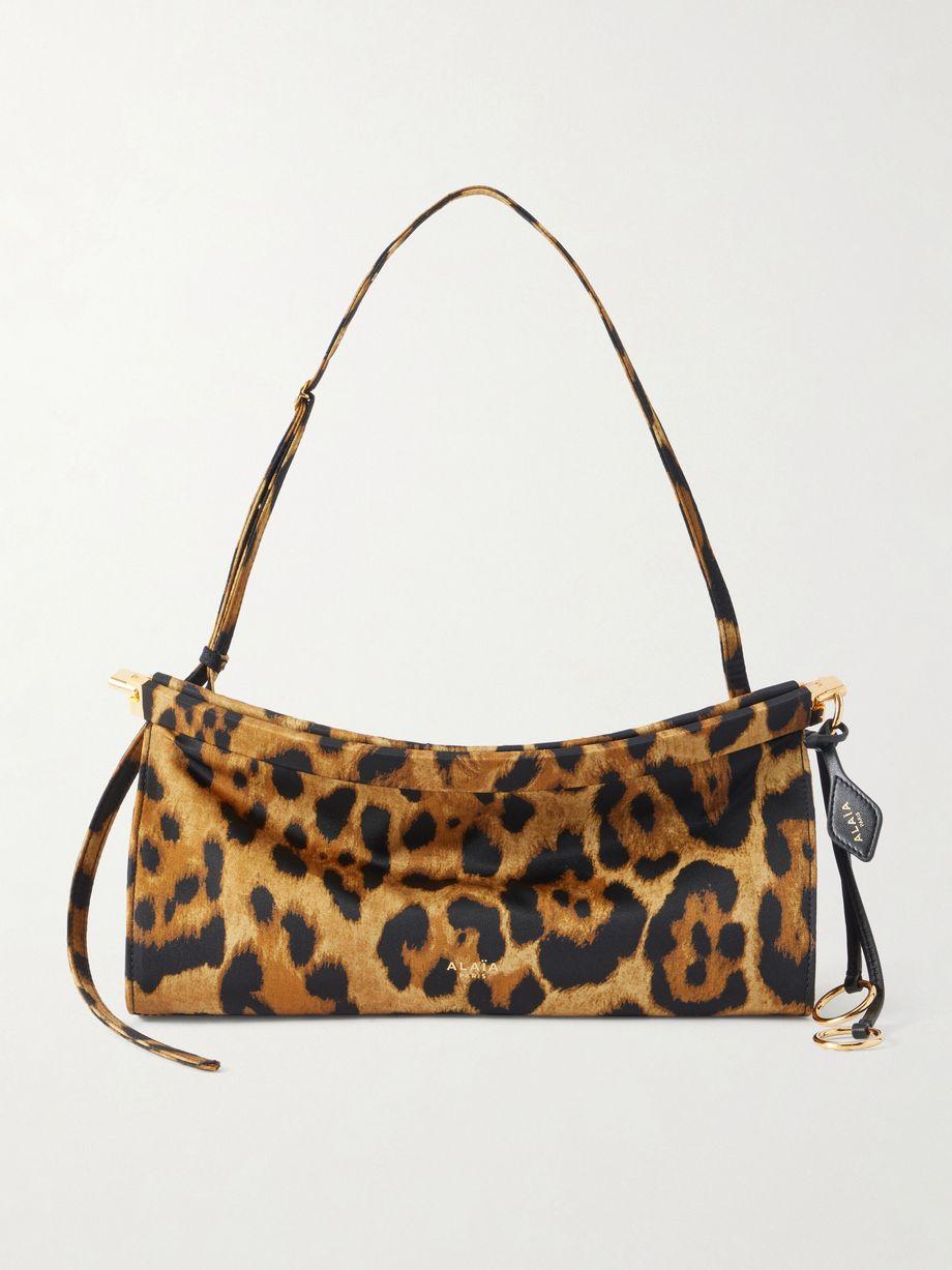Le Click medium leopard-print satin shoulder bag by ALAIA