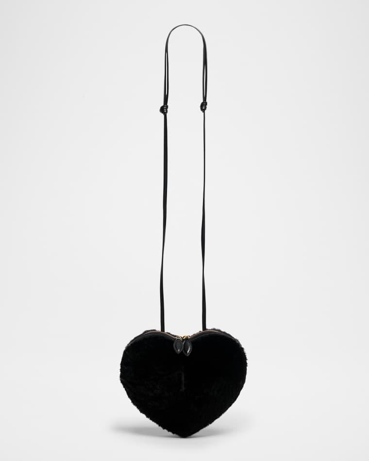Le Coeur Crossbody Bag in Shearling by ALAIA