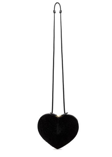 Le Coeur shearling cross-body bag by ALAIA