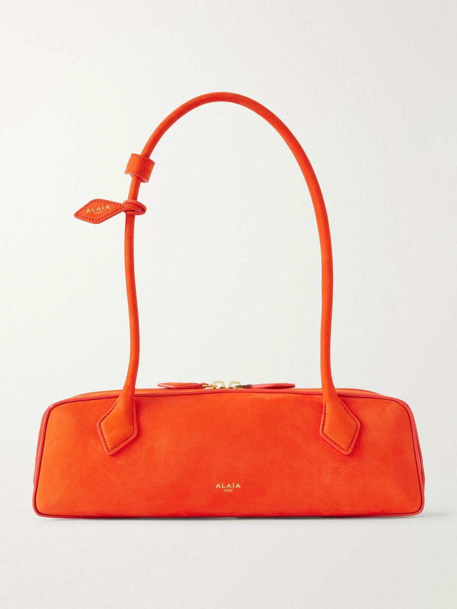 Le Teckel medium nubuck shoulder bag by ALAIA