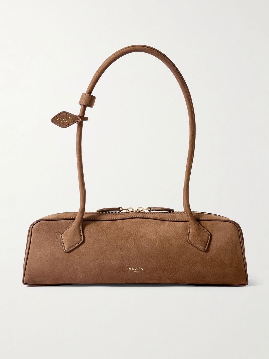 Le Teckel medium nubuck shoulder bag by ALAIA
