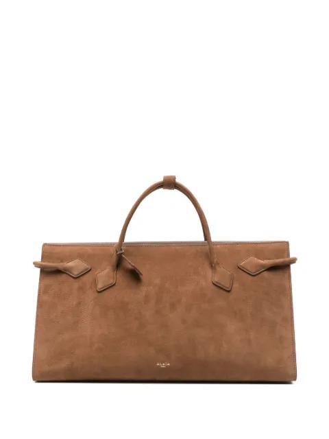 Le Teckel nubuck calfskin tote bag by ALAIA